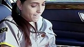 Horny Teen Brooke Haze Gives Stepdad Blowjob While Female parent drives