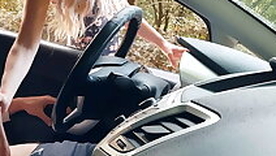 Public dick shred in car