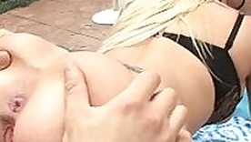 PervCity Blonde Nympho Lubes a Cock with Spit