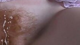 Hairy cunt peaches bonking in fake taxi