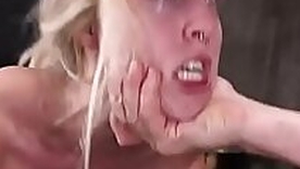 Blonde slave gets gangbang bondage