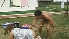 Teenager respecting round ass banged by farmer