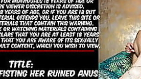 Hotkinkyjo fisting her hard up anus with huge rubber fist from mrhankey  anal prolapse