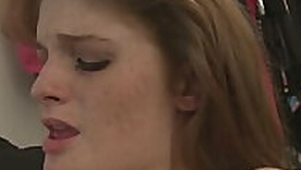 18 year age-old redhead teen finds guy nigh cum all over her face  facial cumshot  redhead  18  freckled  freckles  PornPeniscom