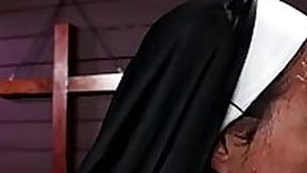 Huge ass nun anal fucks lesbian