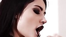 Teen goths mouth spunked