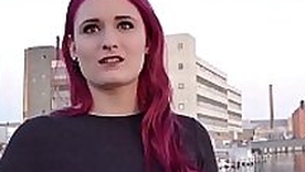 GERMAN SCOUT - Redhead College Teen Melina deliver to Fuck at Street Casting