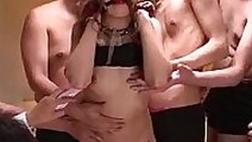 Superb gangbang involving obedient Hazuki Okita