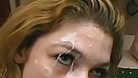 Teen sucks off ancient mens cocks before cum wet