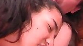 Ebony sluts ass chink destroyed by two