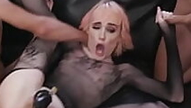 Chastity T-Girl Claire Tenebrarum 5on1 Anal Fisting DAP Gapes Swallow BTG063