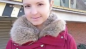 GERMAN SCOUT - Extrem Skinny Teen Gina talk in the air Be hung up on at Cast