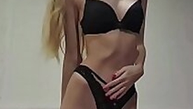 Amateur Sexy Wizened Teen Cums with an increment of Squirts  Stockings with an increment of Sexy Long Legs