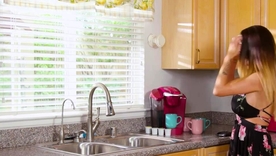 Mature American pornstar McKenzie Lee's heavy tits realize a rough pounding