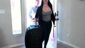 Sheena Ryder, a voluptuous stepmom, nearly a dewy lingerie-clad hardcore session