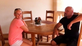 Gina, a German second-rate MILF with big breasts, enjoys hardcore sex and blowjobs in HD