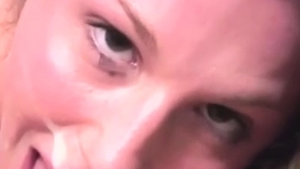 Lauren Phoenix in a homemade video performs a cum go for