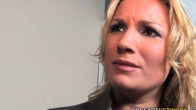 Flower Tucci enjoys a triad on touching two black men resulting in double penetration together with a creampie