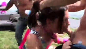 Samantha Roxx's dirty threesome with hairy milf and muscular stud