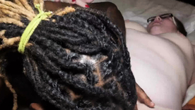 Curvy white amateur gets pounded by BBC and covered in cum