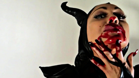 Horror-themed erotica featuring curvy milf Priya Rai in latex outfit