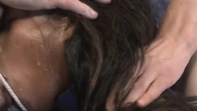 African American escort Summer Knight experiences rough facial in hardcore video