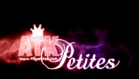 Ashley Jane, a petite blonde, indulges in solo play and explores their way tight pussy