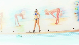 Chanel Preston flaunts her bikini physique in an open-air simply session