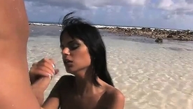 A fabulous night-time engages in hardcore sex on the lido