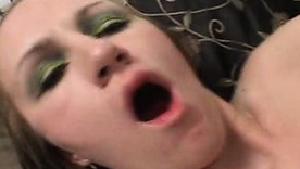 Amateur blonde milf Jacqueline Summers gets anal creampie in stockings