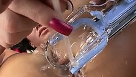 London Keyes and Phoenix Marie in a spit-filled speculum play