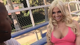 Blonde bugger up Christie Stevens enjoys rough sex all round big black cock