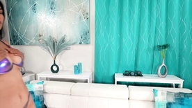 Dana Vespoli's sensual handjob and intimate mom's get the drift view in pink lingerie