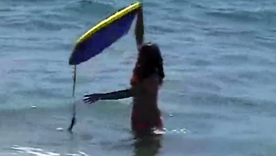 Public open-air sex with elfin amateur April