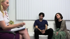 Dr. Aaliyah Love guides step-siblings through a wettish therapy session