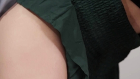 A tiny college girl is screwed on a desk following a wringing wet