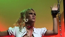 Milf Eva Angelina's BDSM threesome with big cocked studs upon reality action