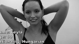 Young ill-lighted Leyla gets her big tits disjointed and anal fucked by Rocco Siffredi in a taxi