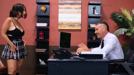 Charles Dera's big tits and blowjob scene in high-definition