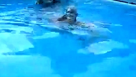 Laurie Smith gives a sloppy blowjob in sight