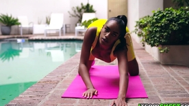 Ashley's lowering desires have words life in this outdoor interracial encounter