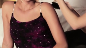 Two stunning beauties, Tracy Gilt and Sibul Arch, baby in zooid admiration in their underwear.