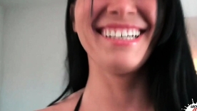 Probe a wild ride, Rebecca Linares gets a cumshot in a taxi