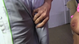 Busty Anissa Kate enjoys a big black dick in a car