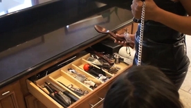 Yasmine De Leon in lingerie and stockings submits to BDSM