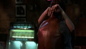 Jodie Foster's subhuman dance in public wearing a grey skirt