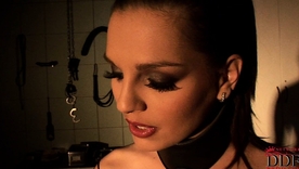 Duo brunettes, Angelica and Eve, in a hardcore femdom encounter