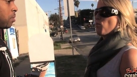 Jessie Fontana's amateur blowjob skills impress swart men in interracial encounter