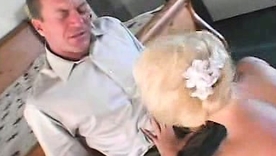 Jamie Brooks' explicit video features a blonde wife engaging in anal coitus with a large penis