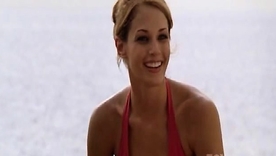 Amanda Righetti flaunts curves in in flames top